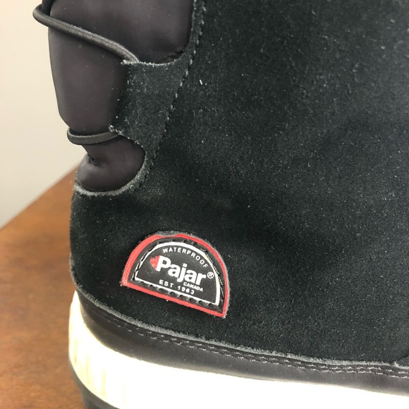 Pajar Canada Womens 9-9.5 M - KADY Suede BOOTS Mid Calf Side Zip BLACK barb - Picture 3 of 12